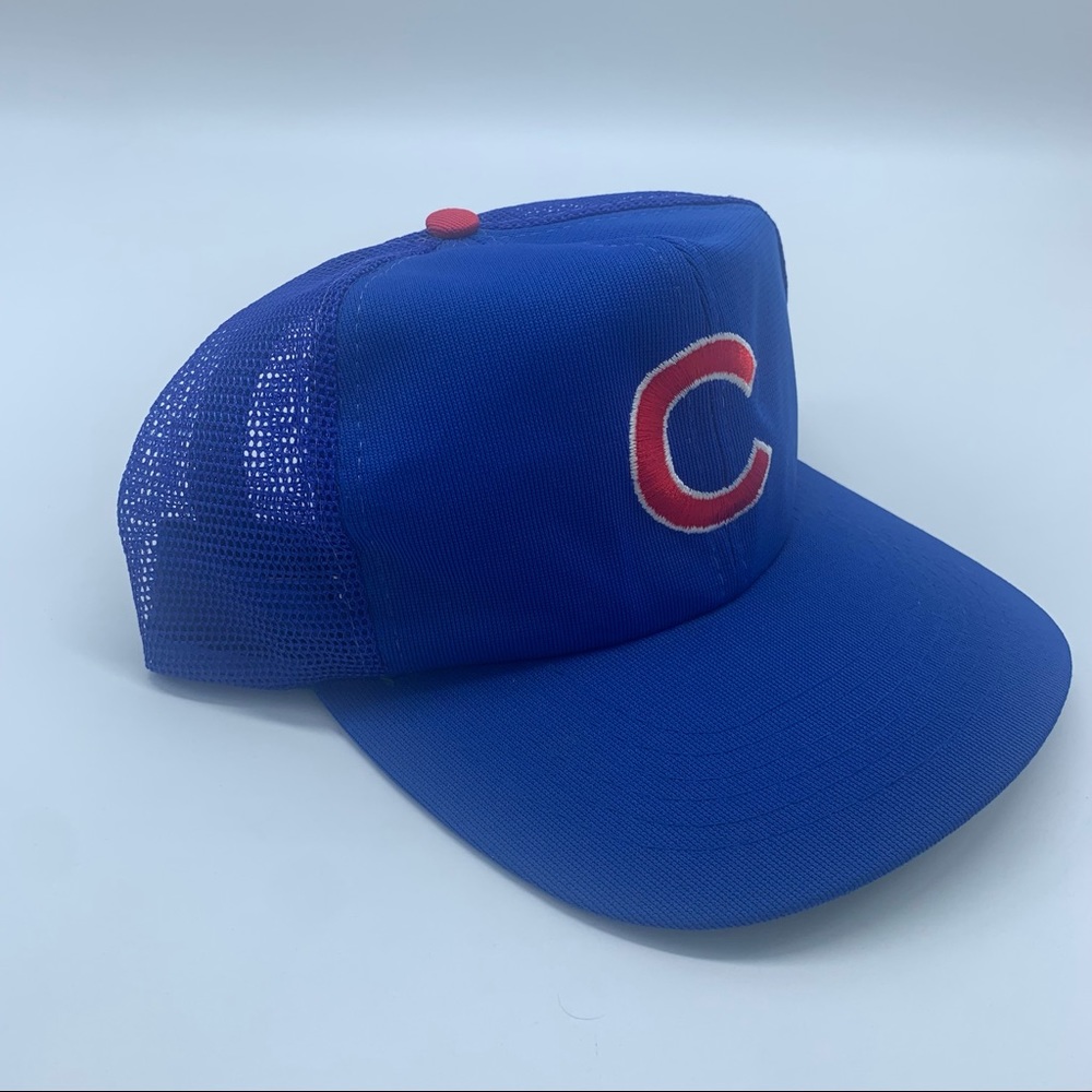 Vintage Chicago cubs blue trucker snapback hat